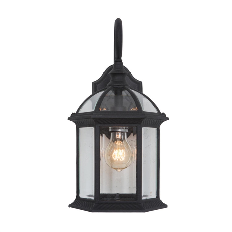 Yosemite Home Decor Anita 1 Light Aluminum Exterior in Black