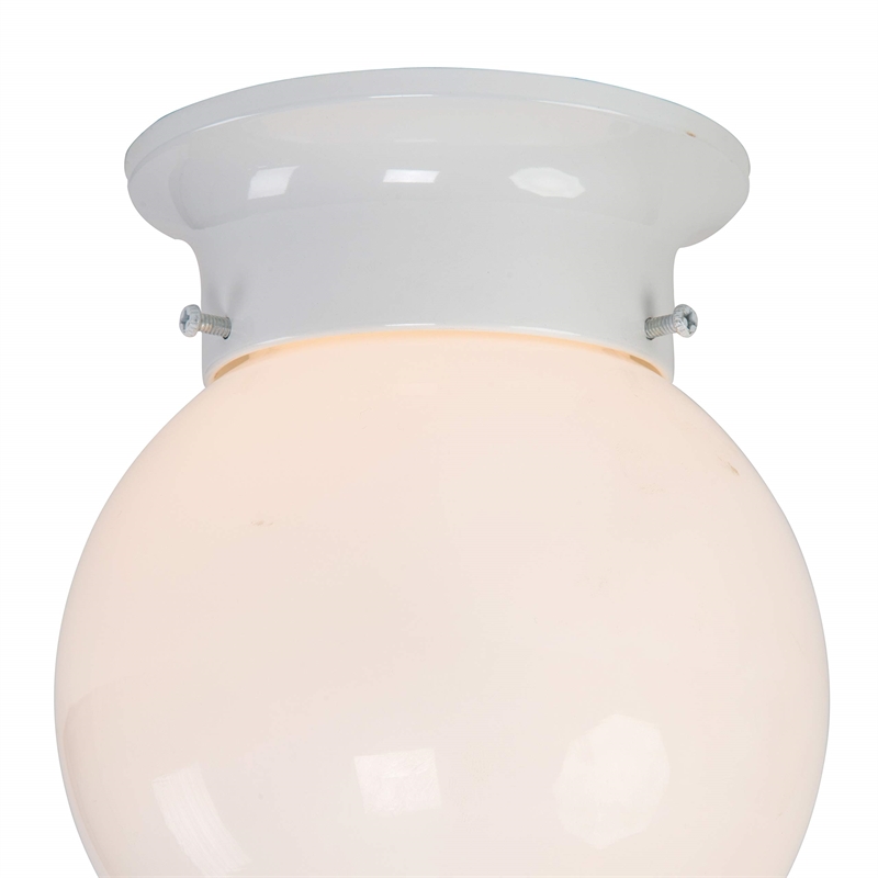 Yosemite Home Decor 1 Light Flush Mount in White