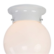 Yosemite Home Decor 1 Light Flush Mount in White