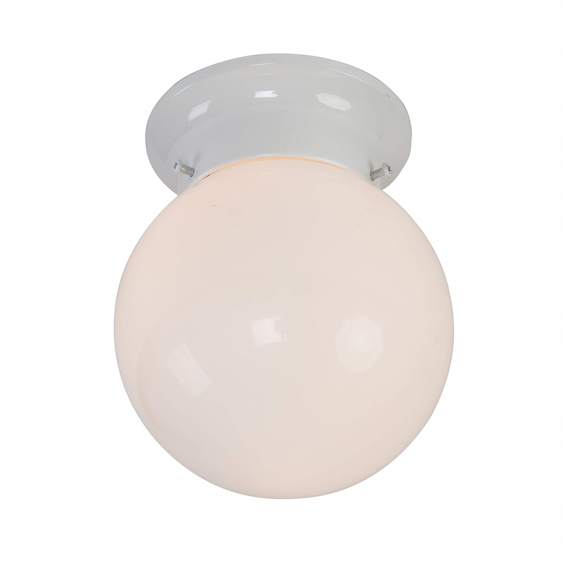 Yosemite Home Decor 1 Light Flush Mount in White