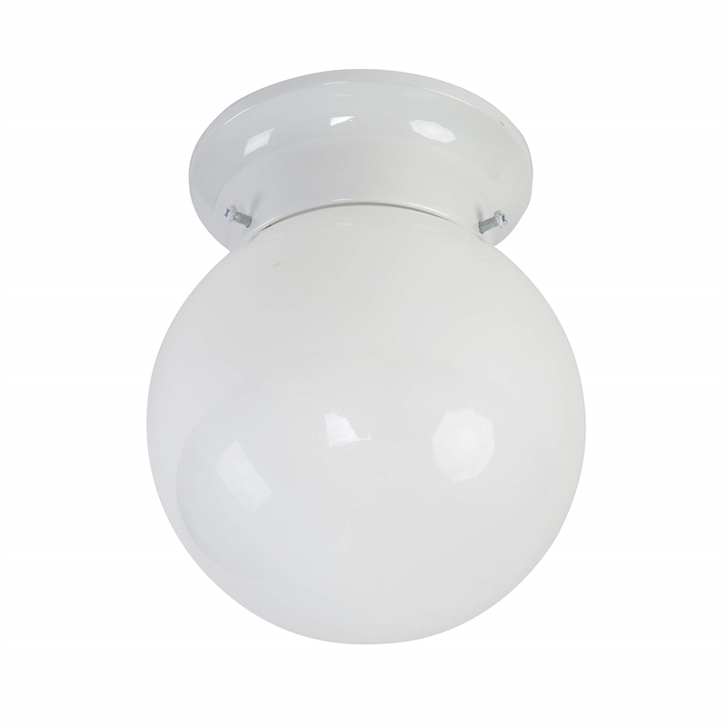 Yosemite Home Decor 1 Light Flush Mount in White