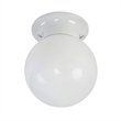 Yosemite Home Decor 1 Light Flush Mount in White