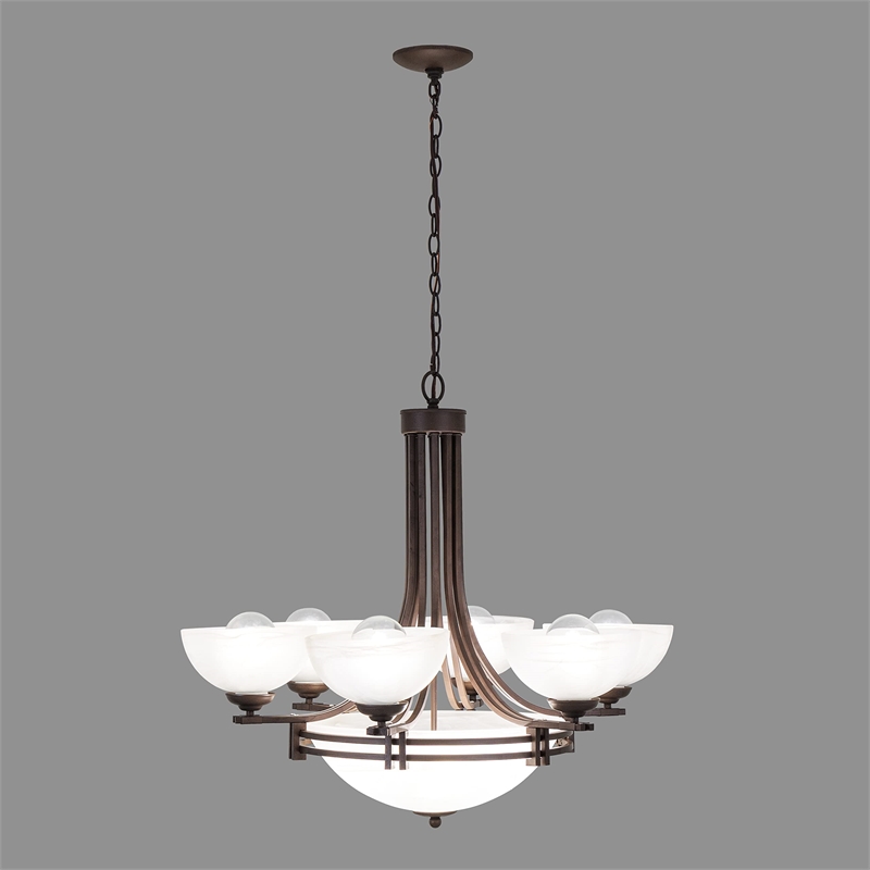 Yosemite Home Decor Sequoia 9 Lights Chandelier in Dark Brown