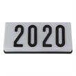 Yosemite Home Decor 2 Lights Exterior Lighting in White Frame with Black Numbers