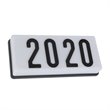 Yosemite Home Decor 2 Lights Exterior Lighting in White Frame with Black Numbers