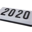 Yosemite Home Decor 2 Lights Exterior Lighting in White Frame with Black Numbers