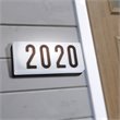 Yosemite Home Decor 2 Lights Exterior Lighting in White Frame with Black Numbers