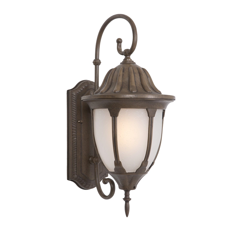 Yosemite Home Decor Merili 1 Light Exterior Aluminum Wall Mount Light in Brown