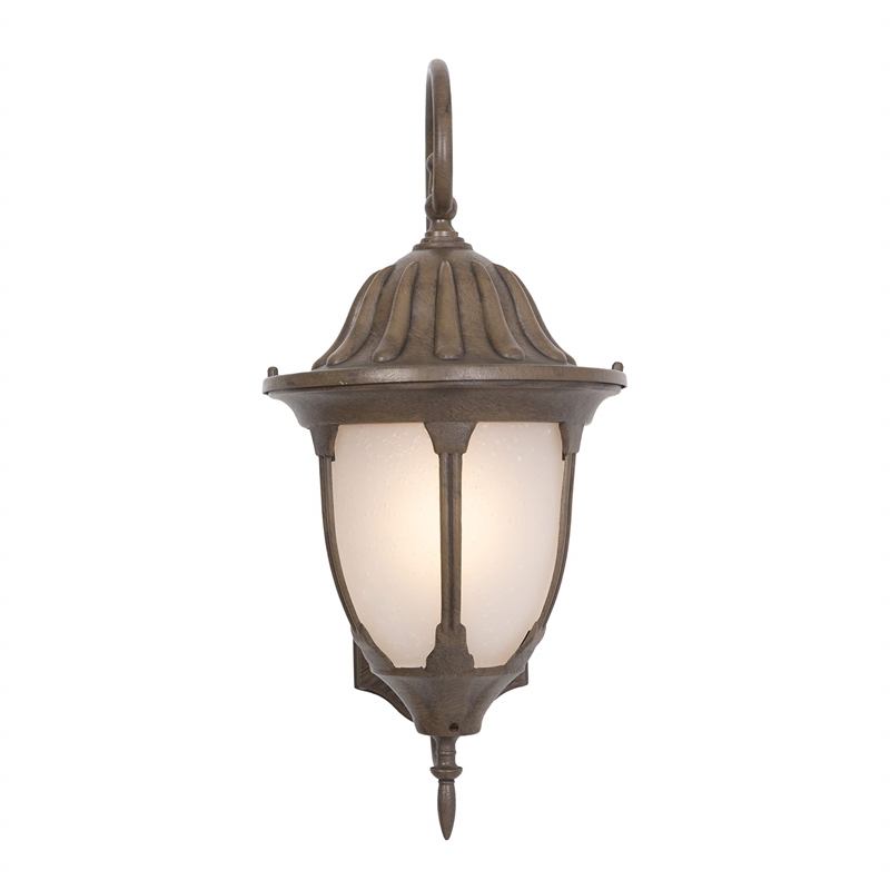 Yosemite Home Decor Merili 1 Light Exterior Aluminum Wall Mount Light in Brown
