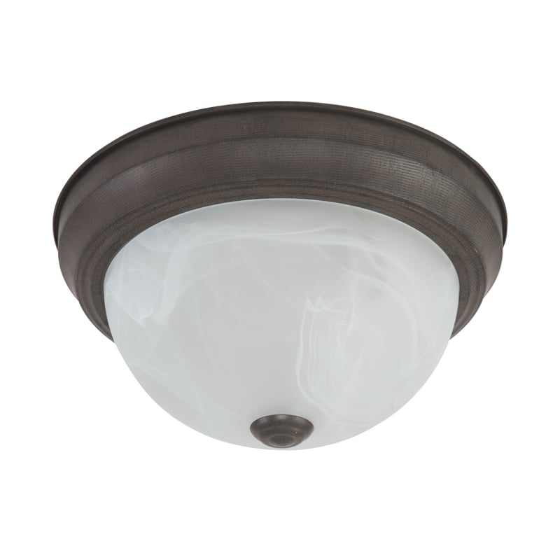 Yosemite Home Decor 2 Lights Flush Mount in Dark Brown