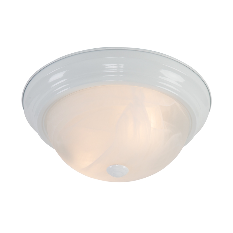 Yosemite Home Decor 2 Lights Flush Mount in White