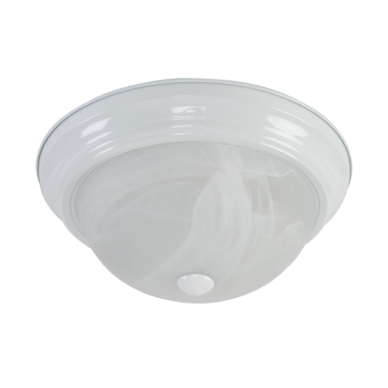 Yosemite Home Decor 2 Lights Flush Mount in White