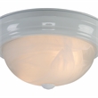 Yosemite Home Decor 2 Lights Flush Mount in White