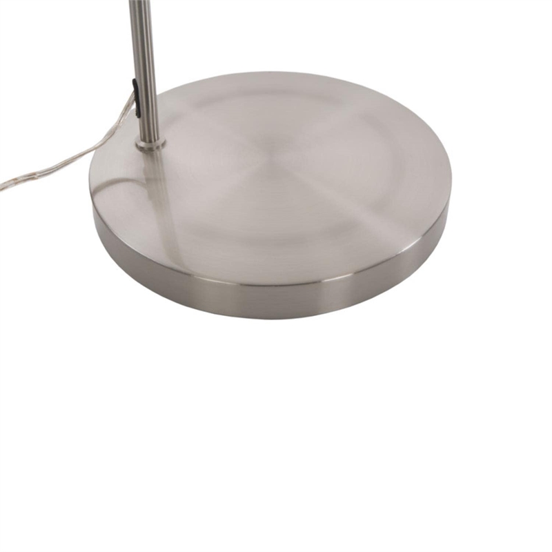 Yosemite Home Decor 1 Light Arc Floor Lamp in Satin Steel
