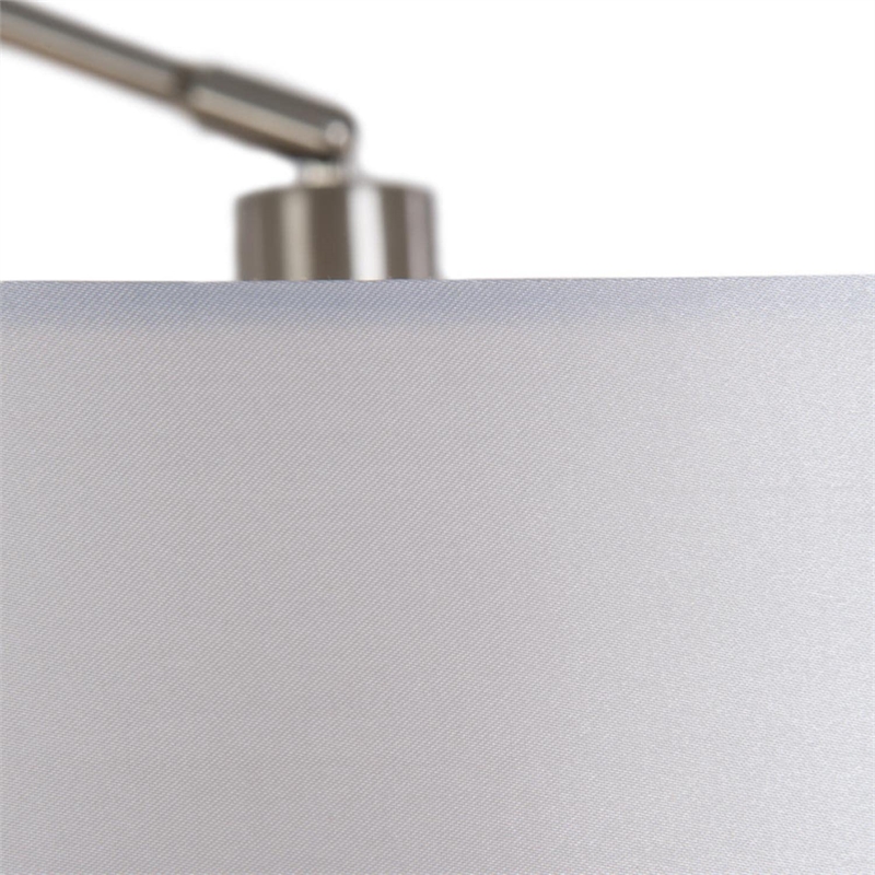 Yosemite Home Decor 1 Light Arc Floor Lamp in Satin Steel