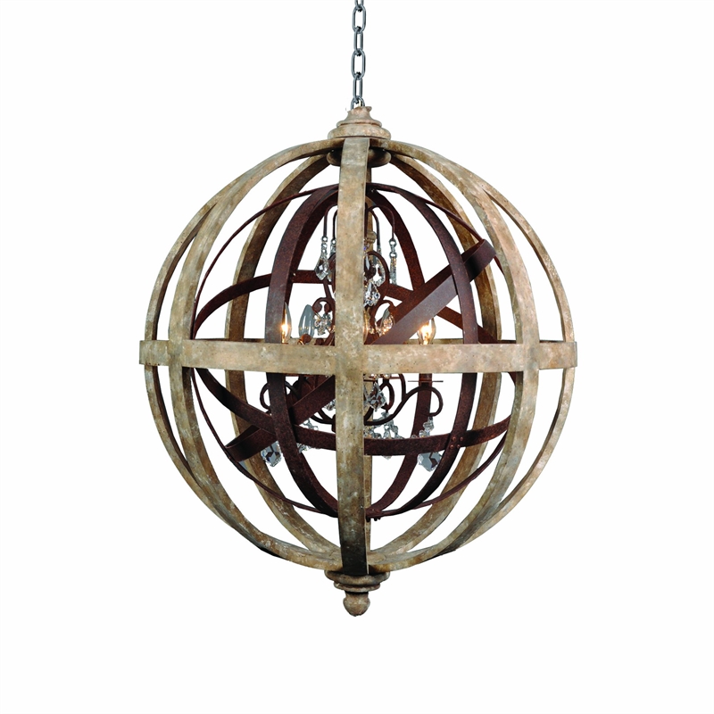 Yosemite Home Decor Campion 5 Lights Chandelier in Antique White