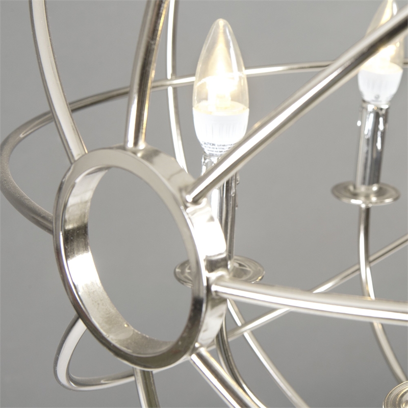 Yosemite Home Decor Shooting Star 5 Lights Mini Chandelier in Nickel Plated