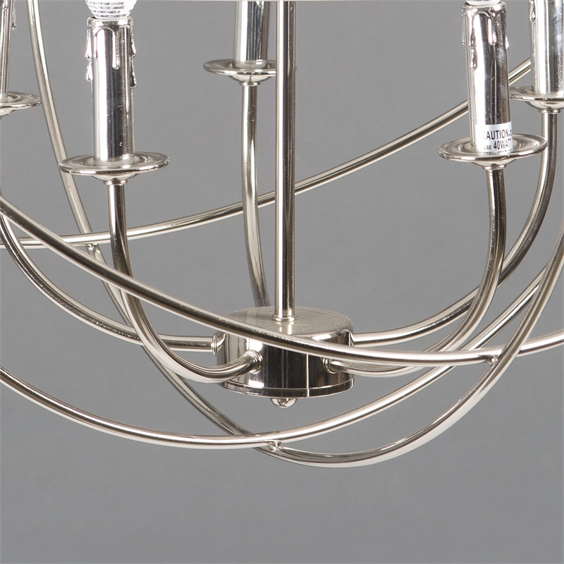 Yosemite Home Decor Shooting Star 5 Lights Mini Chandelier in Nickel Plated