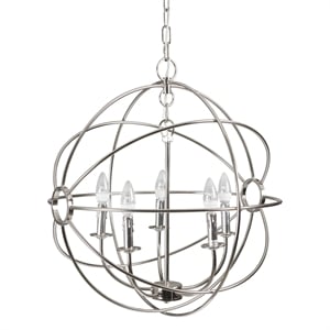 Yosemite Home Decor Shooting Star 5 Lights Mini Chandelier in Nickel Plated
