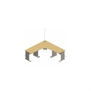 Bush Business Furniture Series A 84&quot W 3-Piece Corner Desk in Natural Cherry
