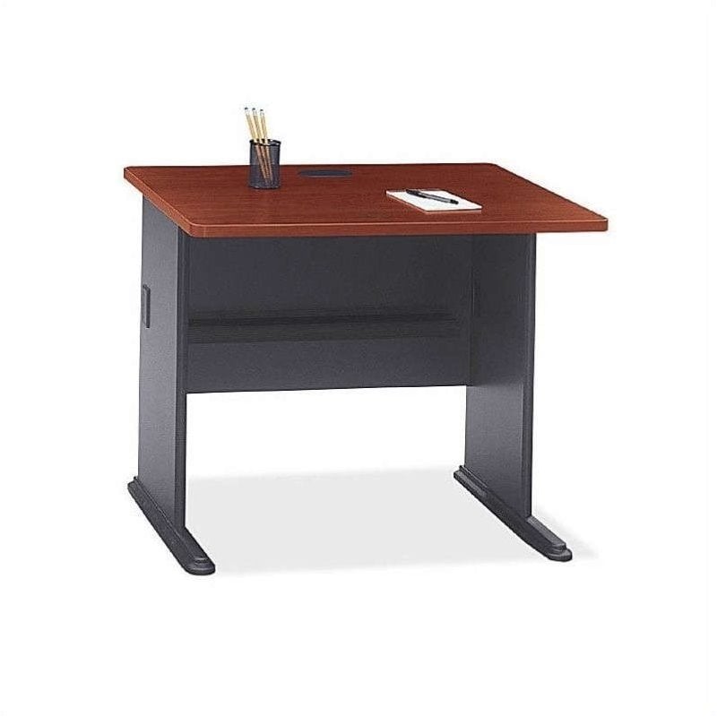 Bush Business Furniture A-Series Left Corner Office Suite in Hansen Cherry