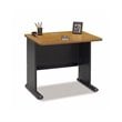 Bush Business Furniture Series A 6-Piece Extended U-Shape Desk in Natural Cherry
