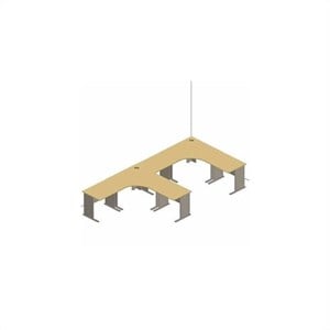 Bush Business Furniture Series A Hansen Cherry Corner Desk Set