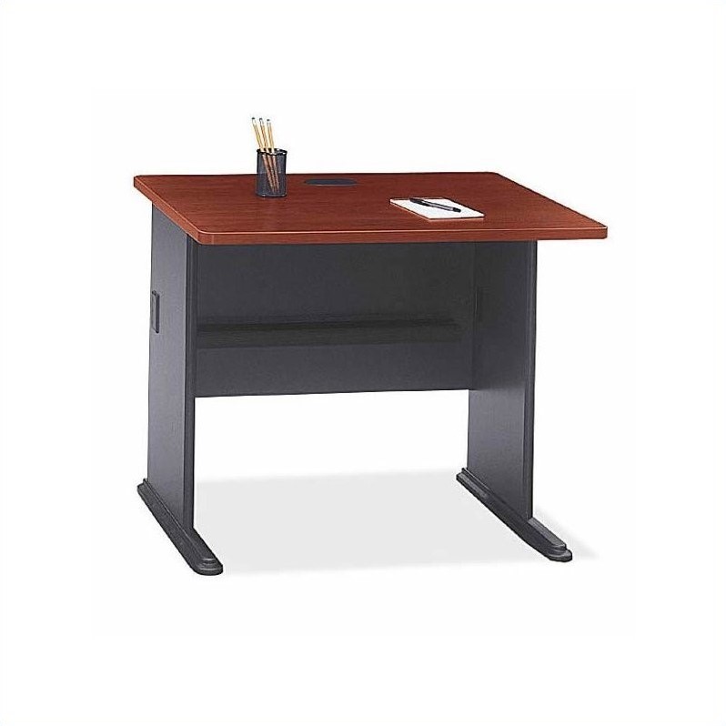 Bush Business Furniture Series A Hansen Cherry Corner Desk Suite