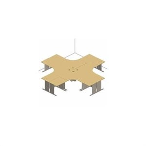 Bush Business Furniture Series A Hansen Cherry Corner Desk Suite