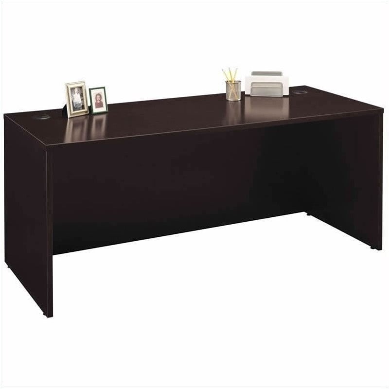 Bush Business Furniture Series C 4-Piece L-Shape Desk Set in Mocha Cherry