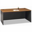 Bush Business Furniture U-Shape Wood Credenza Desk Set in Natural Cherry