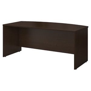 Bush Business Furniture Series C 72&quot Bow Front Desk Shell Mocha Cherry
