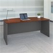 Series C 72W x 36D Bow Front Office Desk in Hansen Cherry - Engineered Wood