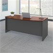 Series C 72W x 36D Bow Front Office Desk in Hansen Cherry - Engineered Wood