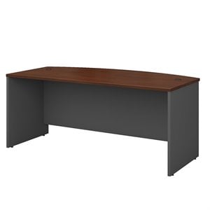 Series C 72W x 36D Bow Front Office Desk in Hansen Cherry - Engineered Wood