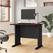 Series A 36W Office Desk in Hansen Cherry and Galaxy - Engineered Wood