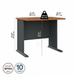 Series A 36W Desk in Natural Cherry and Slate - Engineered Wood
