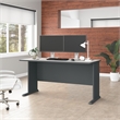 Series A 60W Office Desk in Slate and White Spectrum - Engineered Wood