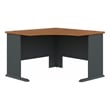 Series A 48W Corner Desk in Natural Cherry and Slate - Engineered Wood