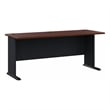 Series A 72W Office Desk in Hansen Cherry and Galaxy - Engineered Wood