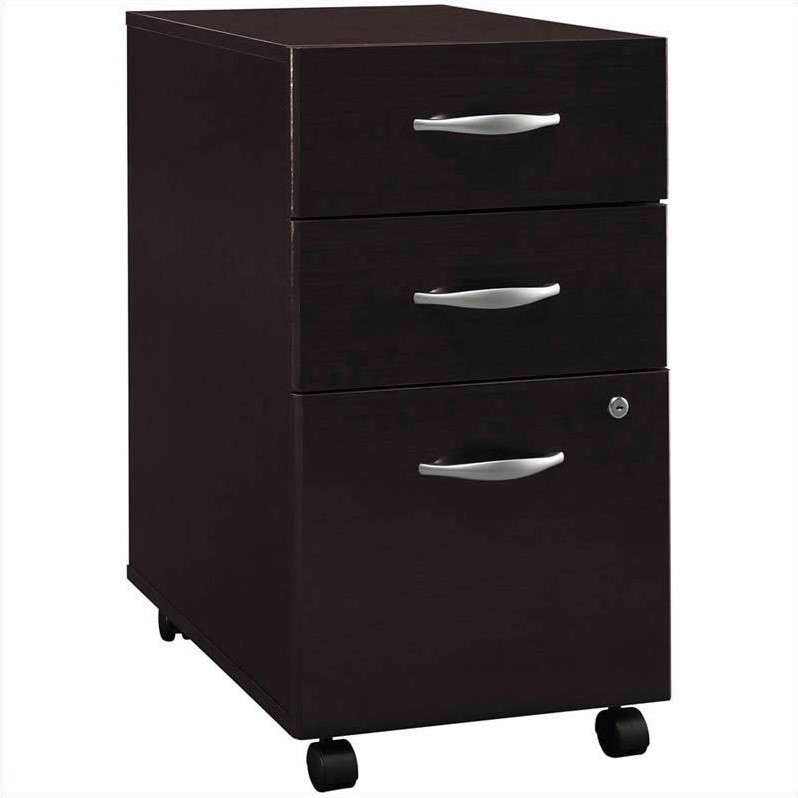 Bush Business Furniture Series C 5-Piece U-Shape Bow-Front Desk in Mocha Cherry