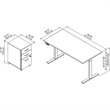 Move 60 Series 60W x 30D Adjustable Desk Set in Hansen Cherry - Engineered Wood