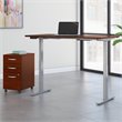 Move 60 Series 60W x 30D Adjustable Desk Set in Hansen Cherry - Engineered Wood
