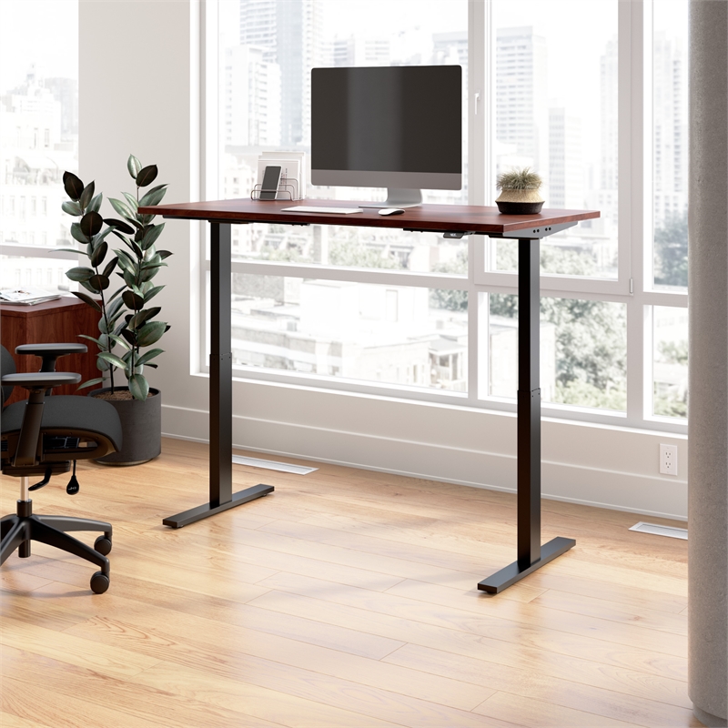 Move 60 Series 60W Adjustable Standing Desk in Hansen Cherry - Engineered Wood