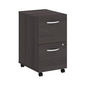 Studio C 2 Drawer Mobile File Cabinet in Storm Gray - Engineered Wood