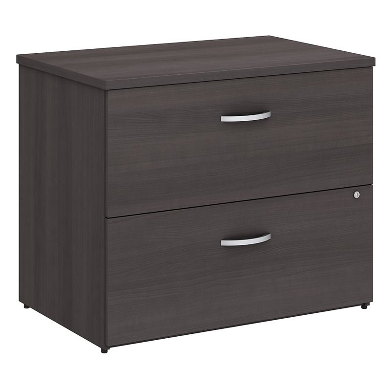 Studio C Assembled 2 Drawer Lateral File Cabinet in Storm Gray - Engineered Wood