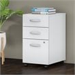 Studio C 3 Drawer Mobile File Cabinet in White - Engineered Wood