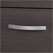 Studio C 60W Office Desk with File Cabinet in Storm Gray - Engineered Wood