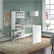 Echo 56W Craft Table in Pure White - Engineered Wood