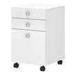 Echo 3 Drawer Mobile File Cabinet in Pure White - Engineered Wood